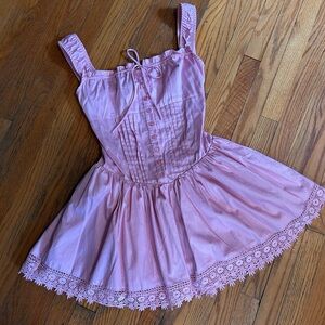 Forever21 crochet drop waist mini dress